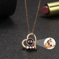 Projection Personalized Heart Photo Pendant Necklace - Abrahamallen