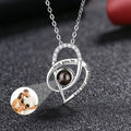 Projection Personalized Heart Photo Pendant Necklace - Abrahamallen