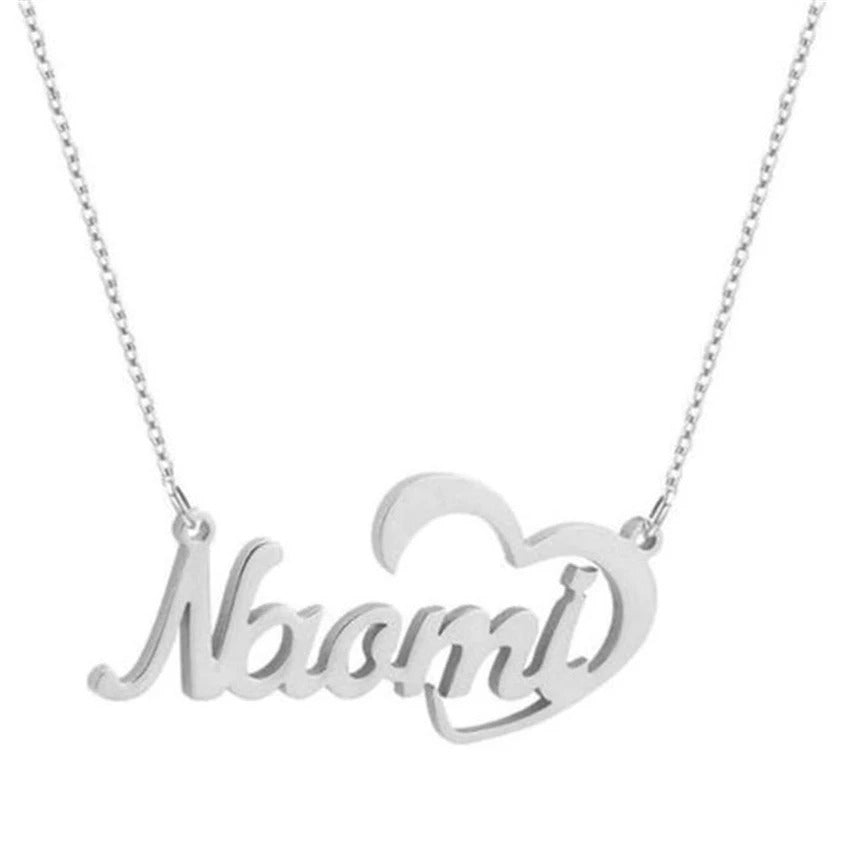 Personalized Name Heart Pendant Necklace - Abrahamallen