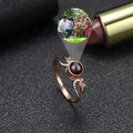 Personalized Photo Projection Adjustable Rings - Abrahamallen