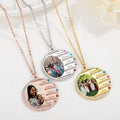 Customized Family Crystal Birthstone Names Pendant Necklace - Abrahamallen