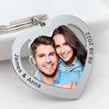 Personalized Hollowed Photo Heart Keychain - Abrahamallen