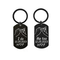 Personalized Initials and Anniversary Couple's Keychains - Abrahamallen