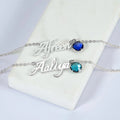 Customized Initial Name Pendant with Birthstone Necklace - Abrahamallen