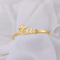 Personalized Crown and Name Cuff Bangle - Abrahamallen