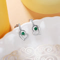 Personalizd Tilted Heart Birthstone Earrings - Abrahamallen