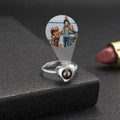 Personalized Photo Projection 925 Sterling Silver Ring - Abrahamallen