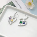 Personalized 4 Birthstone Name Earrings - Abrahamallen