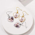 Personalized Heart Shaped Fish Hook Earrings - Abrahamallen