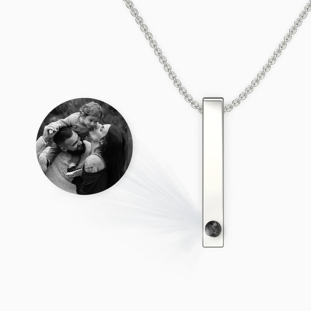 Projection Personalized Photo Pendant Necklace - Abrahamallen