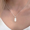 Personalized Number Pendant Necklace with Engraved Name - Abrahamallen