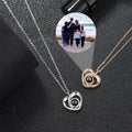 Projection Personalized Photo Heart Pendant Necklace - Abrahamallen