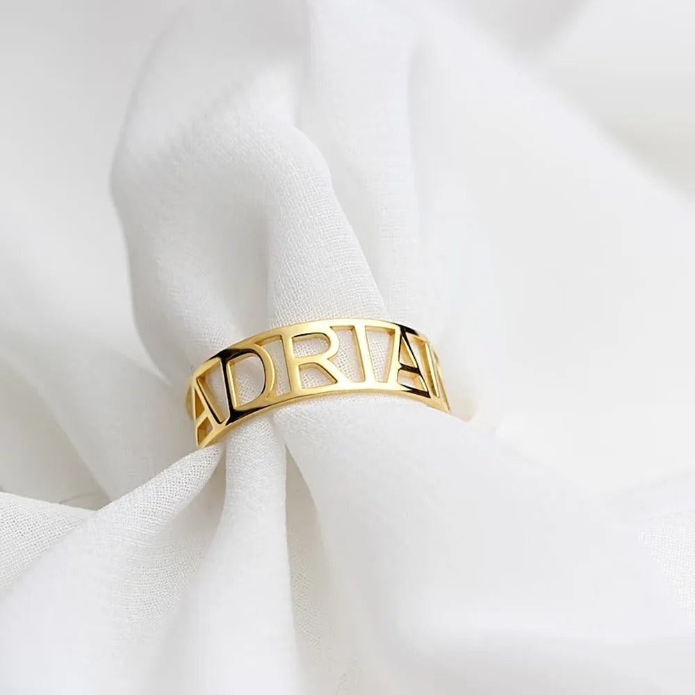 Personalized Name Adjustable Ring - Abrahamallen