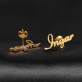 Personalized Name Stud Earrings - Abrahamallen