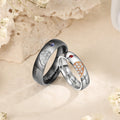 Personalized Inscription and Birthstone Couple's Rings - Abrahamallen