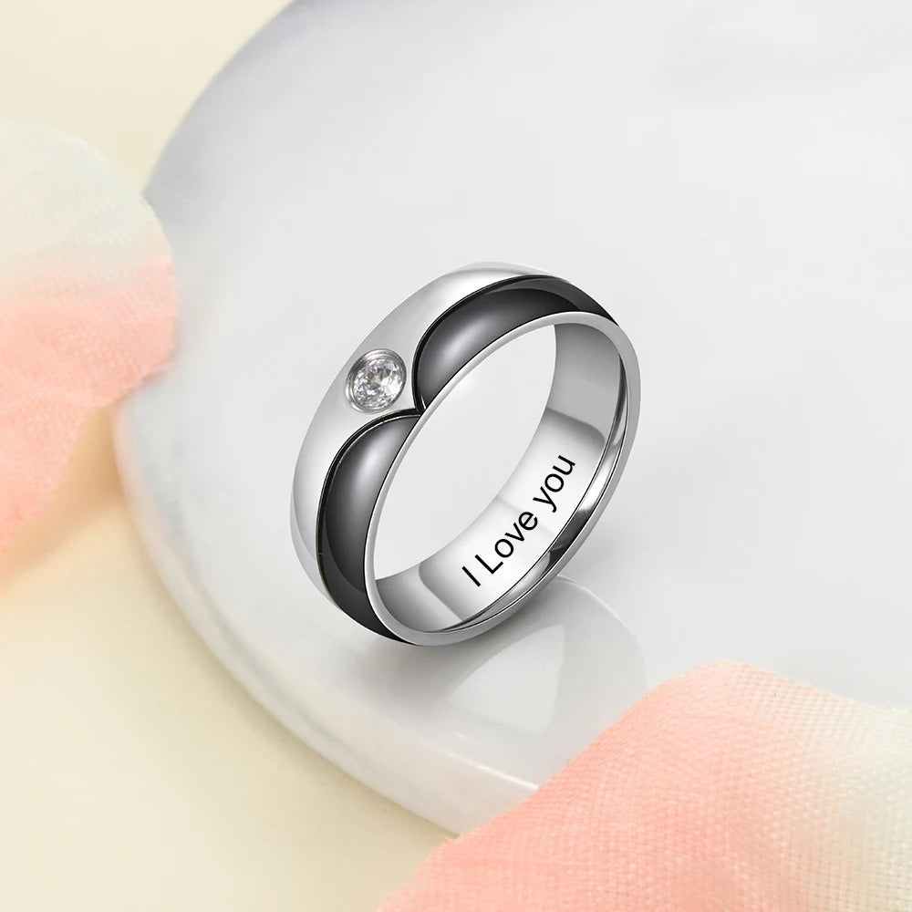 Personalized Inscription Couple's Rings - Abrahamallen