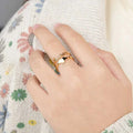 Personalized Name and Heart Ring - Abrahamallen