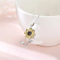 Projection Personalized Flower Photo Pendant Necklace - Abrahamallen