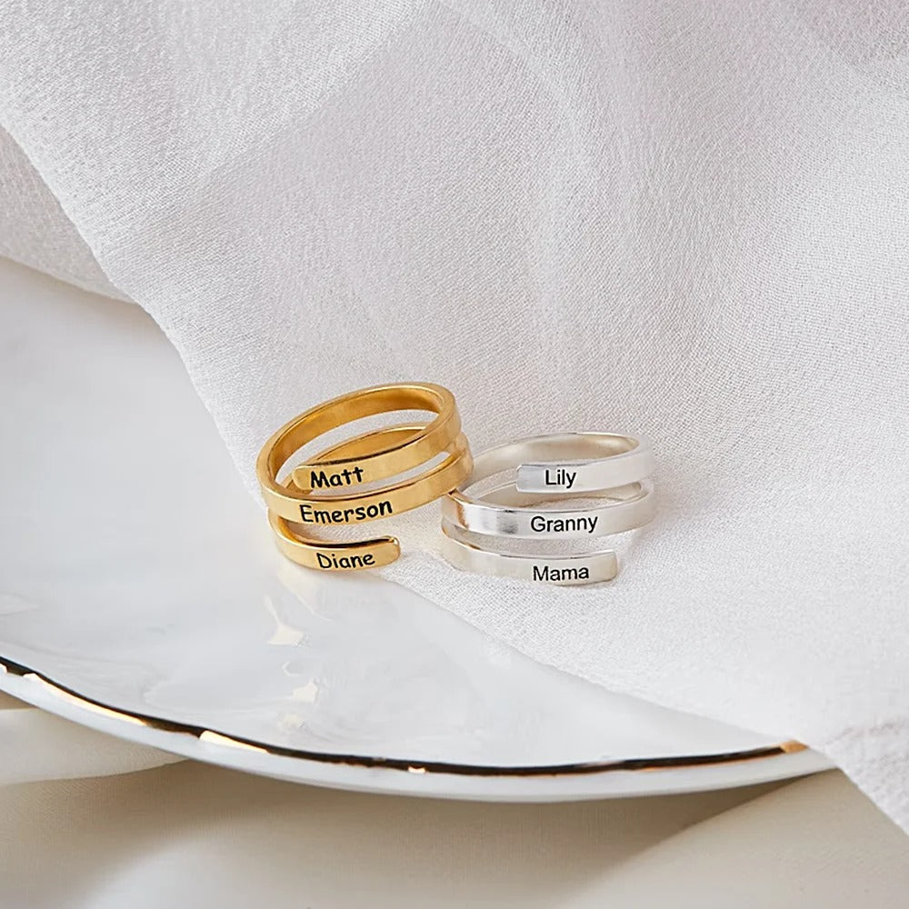 Personalized Multi-Name Family Ring - Abrahamallen