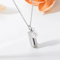 Cremation Urn Cylinder Vial Initial Keepsake Necklace - Abrahamallen