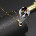 Projection Personalized Dainty Photo Pendant Necklace - Abrahamallen