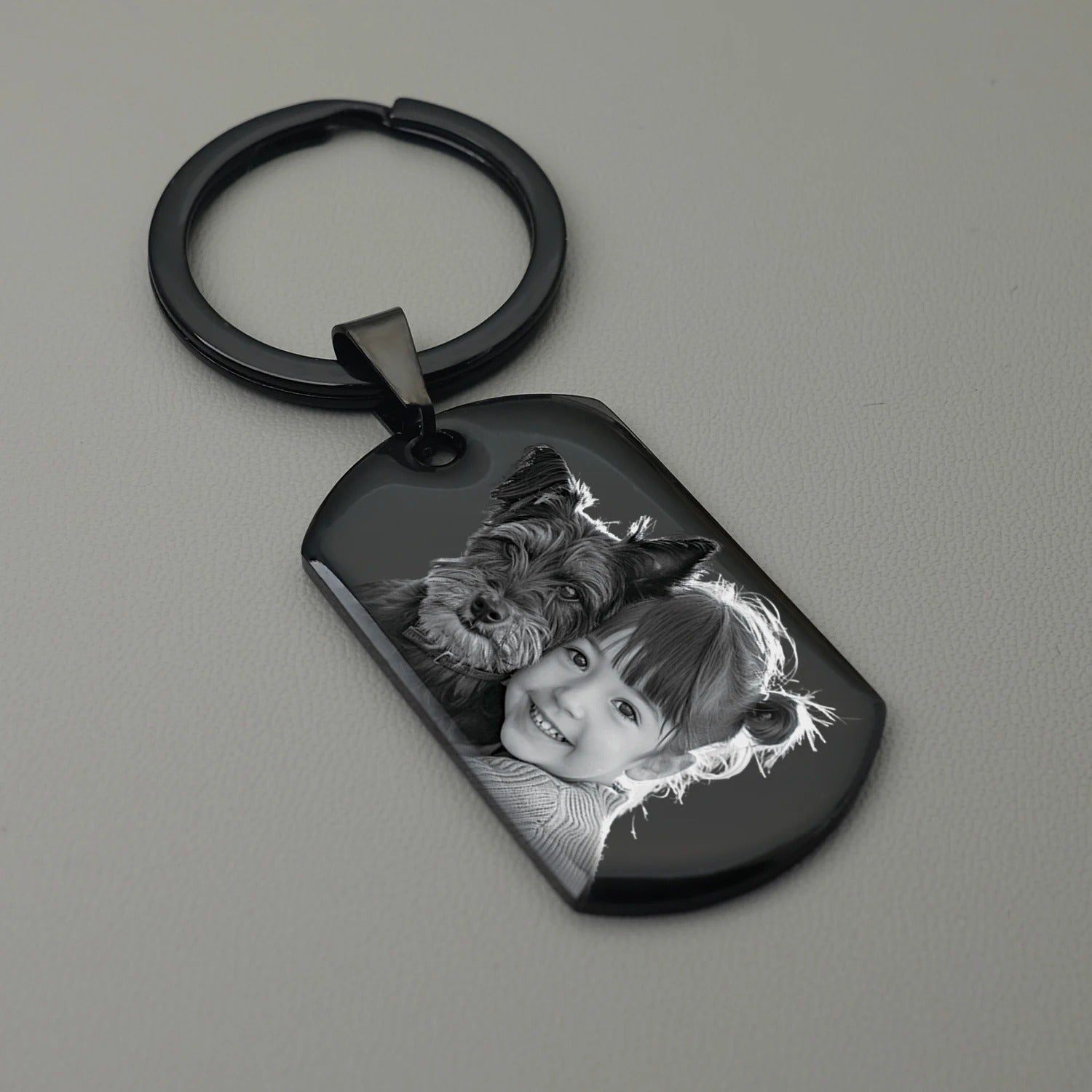 Personalized Engraved Photo Keychain - Abrahamallen