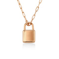 Personalized Initials Lock Pendant Necklace - Abrahamallen