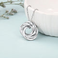 Personalized 2-6 Intertwined Pendants Engraveable Necklace - Abrahamallen