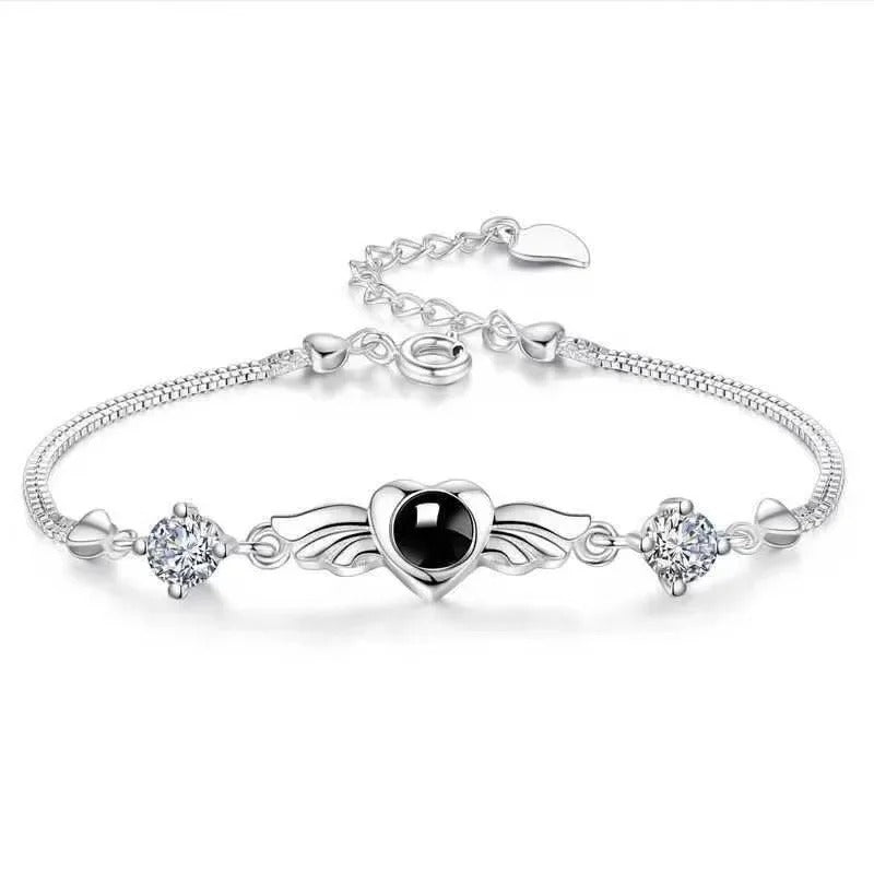 Customized Angel Wings Photo Projection Adjustable Bracelet - Abrahamallen