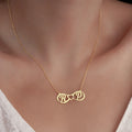 Personalized Couple's Initials Pendant Necklace - Abrahamallen