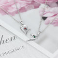 Customized Merged Engraveable Name and Birthstone Pendant Necklace - Abrahamallen