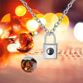 Projection Personalized Photo Padlock Pendant Necklace - Abrahamallen