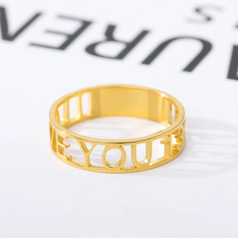 Personalized Engraved Inlay Couple's Rings - Abrahamallen