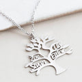 Personalized Tree of Life 1-6 Multiple Letters and Name Pendant Necklace - Abrahamallen