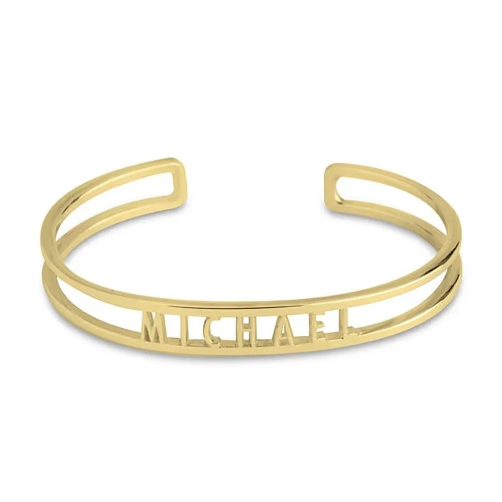 Personalized Name Cuff Bangle - Abrahamallen