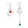 Personalized Asymmetrical Birthstone Earrings - Abrahamallen