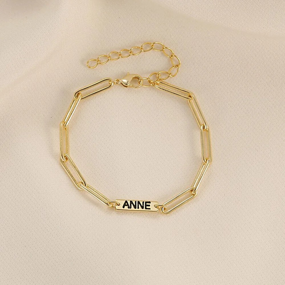 Personalized Name Chain Bracelet - Abrahamallen