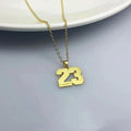 Personalized Number Pendant Necklace with Engraved Name - Abrahamallen