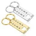 Personalized Couple's Engraved Anniversary and Initial's Keychains - Abrahamallen