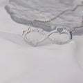 Personalized Infinity Heart Multiple Name Pendant Necklace - Abrahamallen