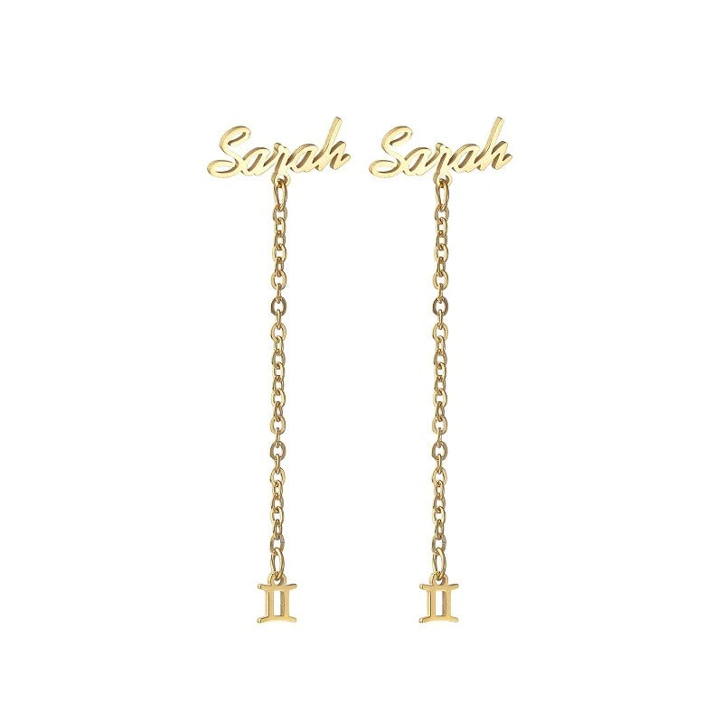 Personalized Long Name Earrings - Abrahamallen