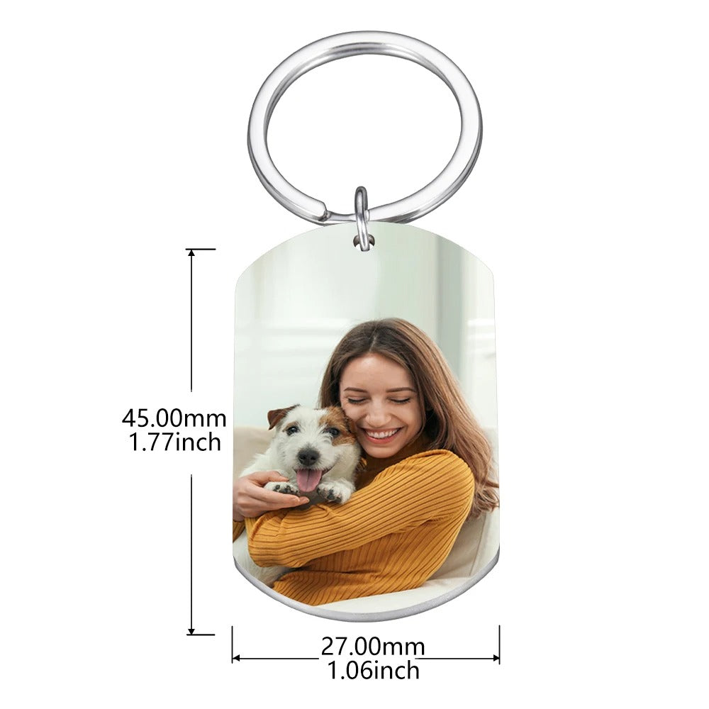 Personalized Picture and Message/Paw Keychain - Abrahamallen