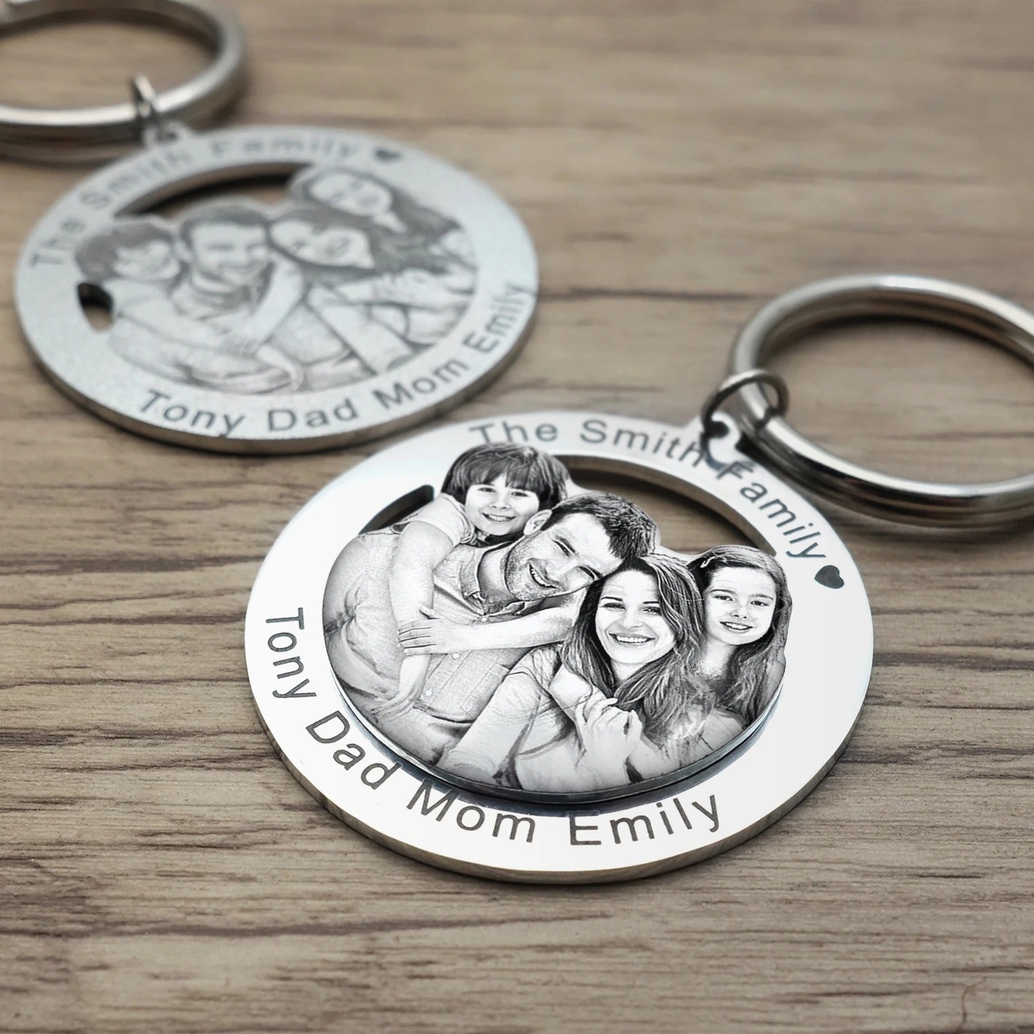 Personalized Hollowed Photo Keychain - Abrahamallen