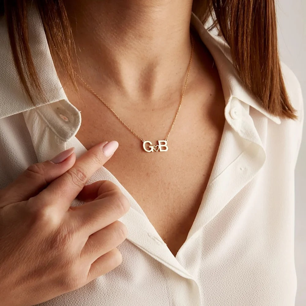 Personalized Initials Pendant Necklace - Abrahamallen