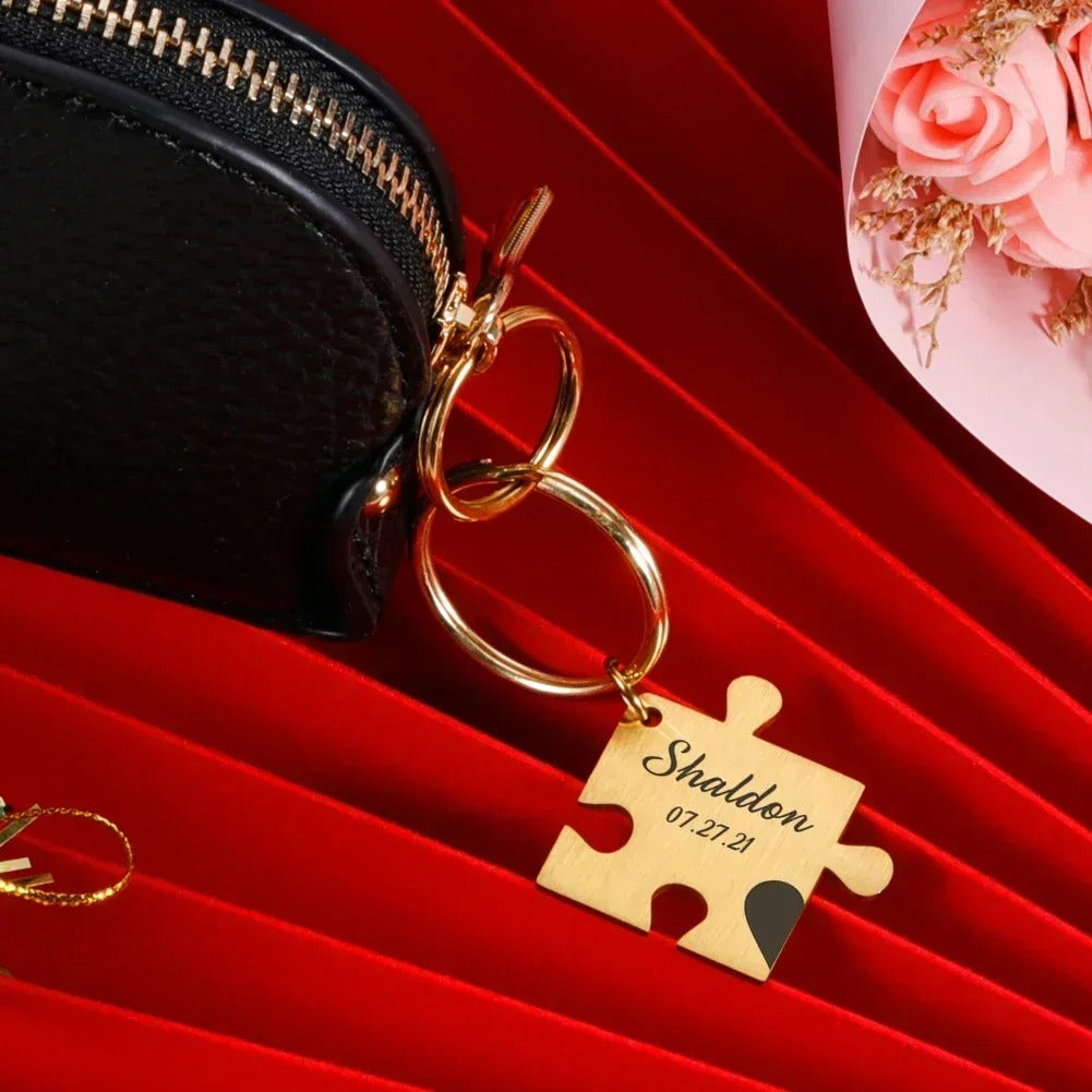 Personalized Couple's Engraved Anniversary's Keychains - Abrahamallen