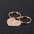 Personalized Engraved Couple's  Keychain - Abrahamallen