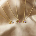 Constellation and Birthstone Double Pendant Necklace - Abrahamallen