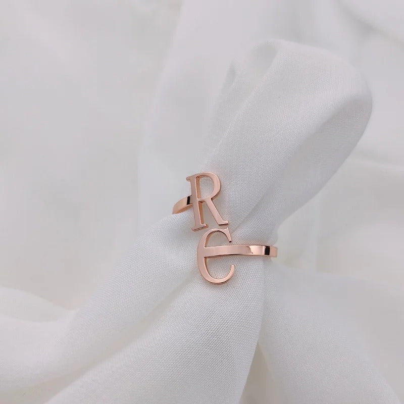 Personalized Initial Ring - Abrahamallen