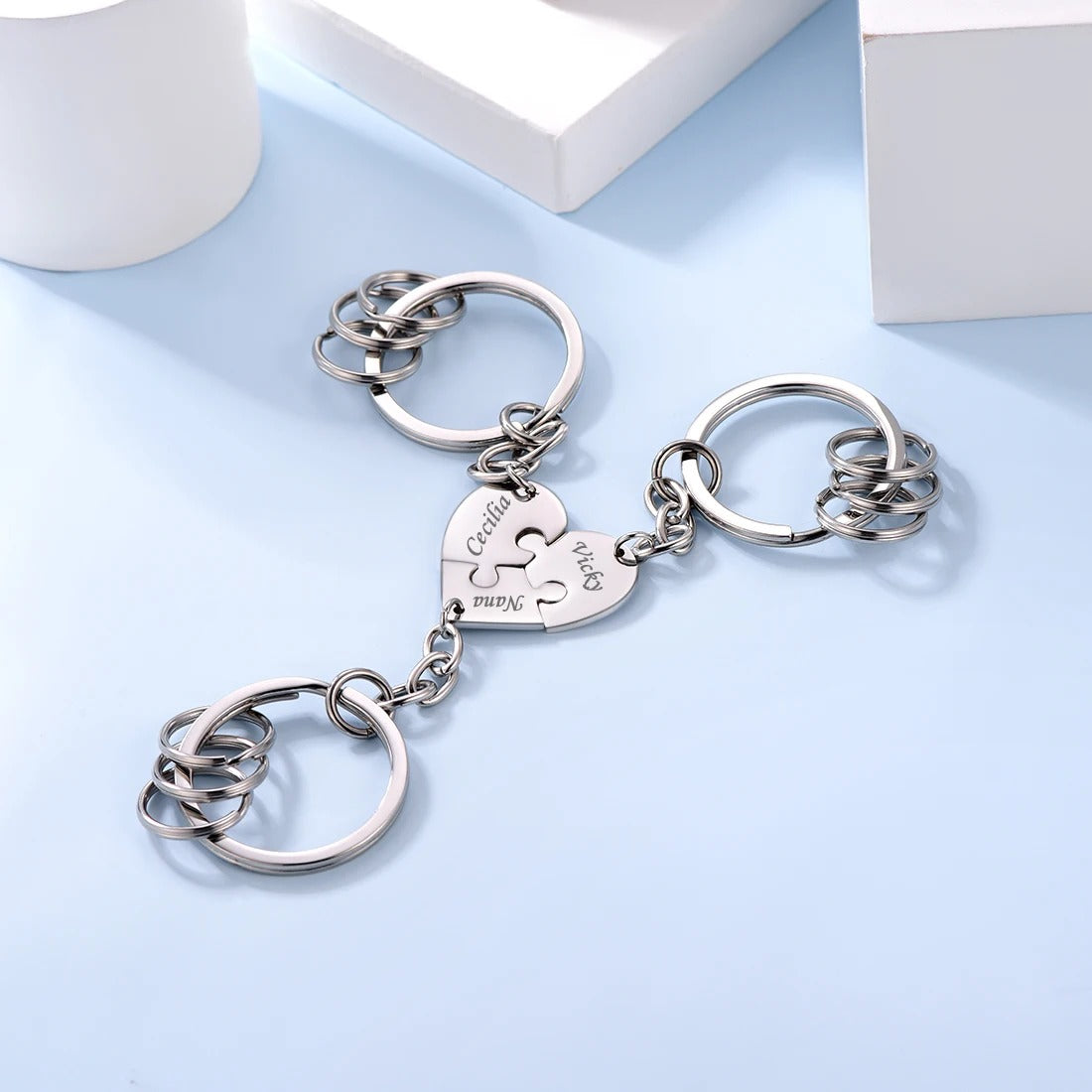 Personalized Engraved Nameplate Keychain - Abrahamallen