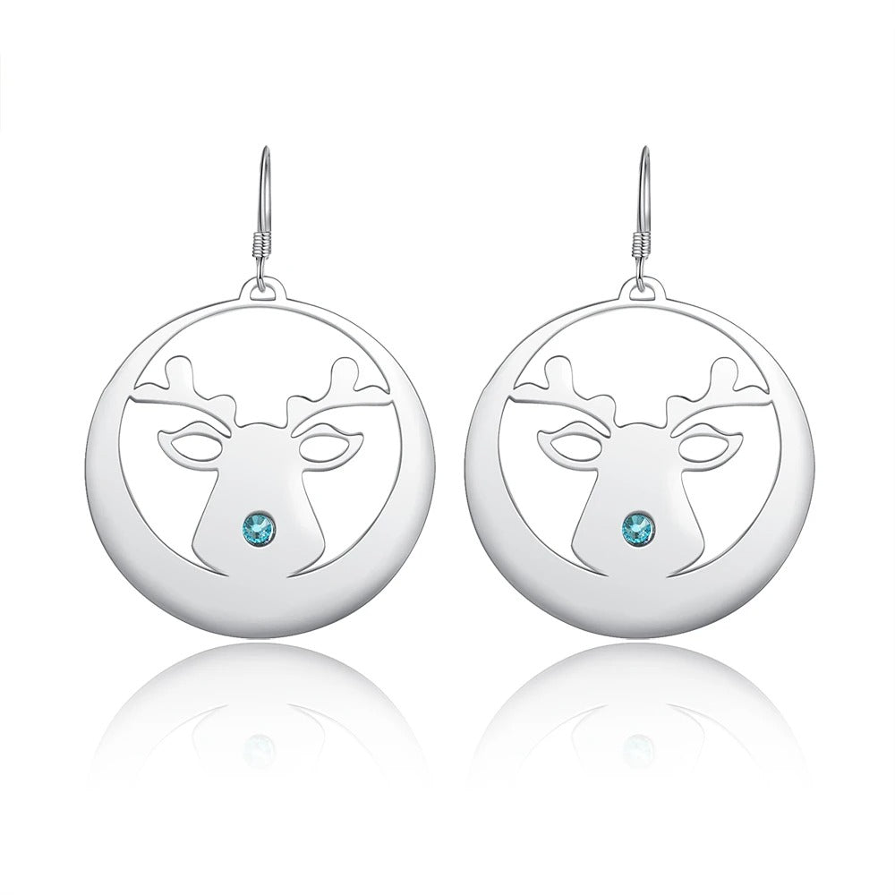 Personalizd Elk Birthstone Earrings - Abrahamallen